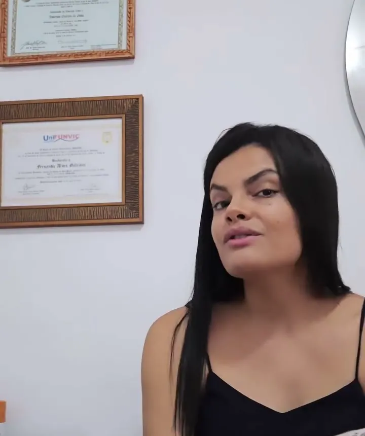 Fernanda Galeano, nutricionista, no consultório